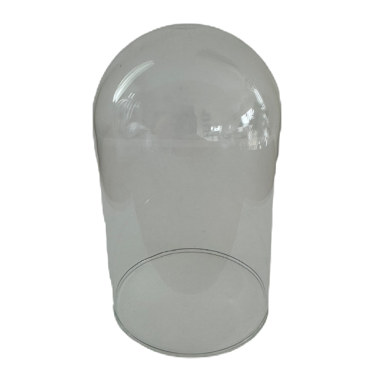 Glaskupa i klart glas, 14 cm hög.