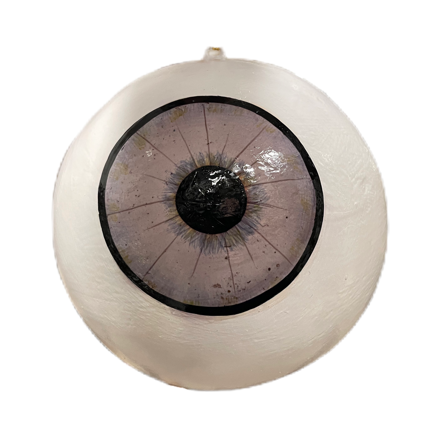 Hängdekoration från Filipiniana i form av ett stort öga med grå iris.