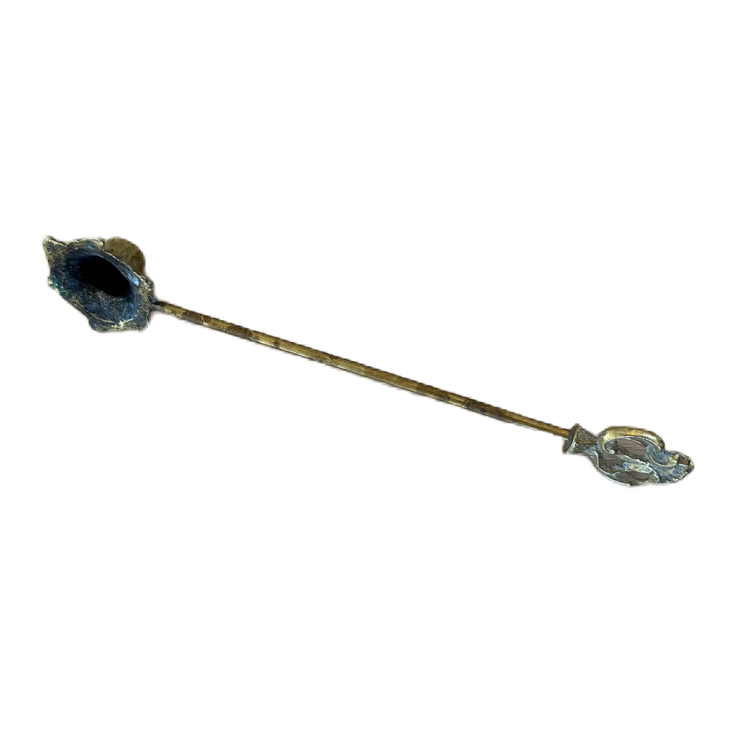 Dekorativ ljussläckare i mässing.