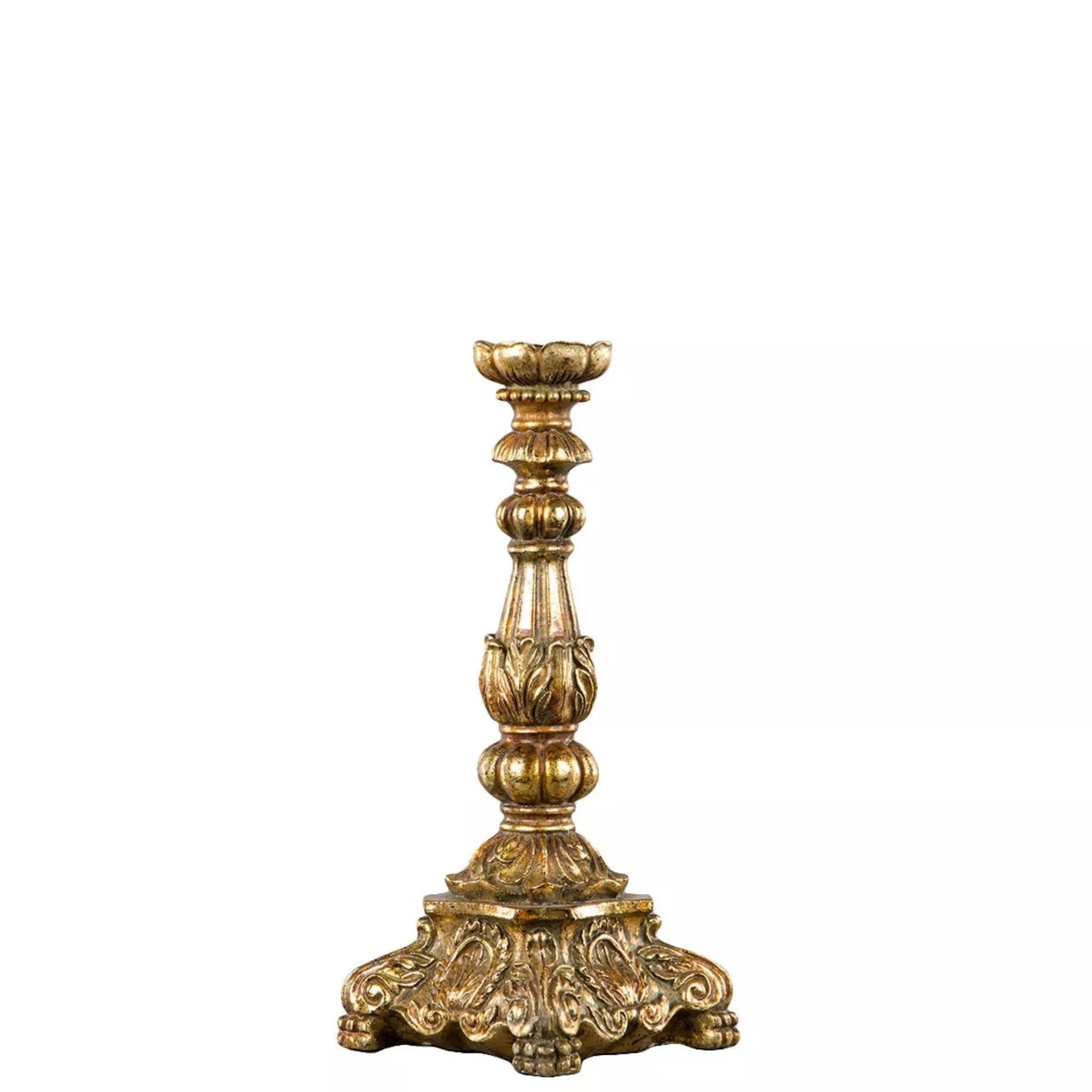 Barockinspirerad ljusstake i antikguld från A lot Decoration.