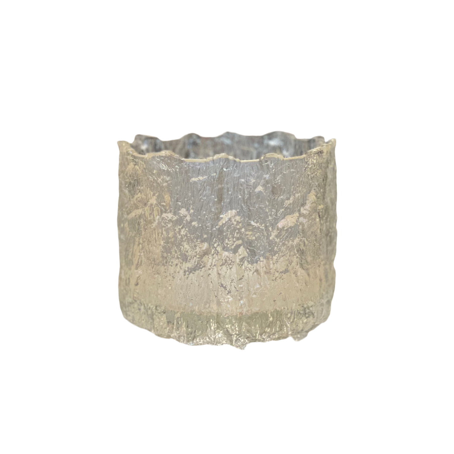 Skål med reliefmönster i glas.