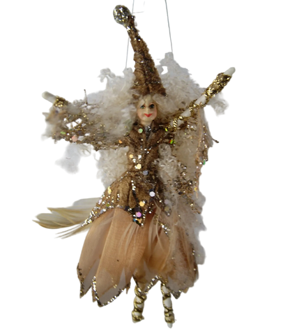 Hängande fe i bruna toner med glitter från Filipiniana.