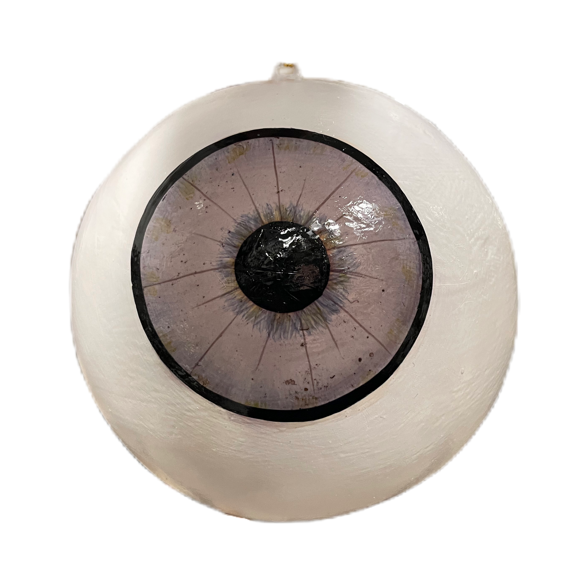 Hängdekoration från Filipiniana i form av ett stort öga med grå iris.