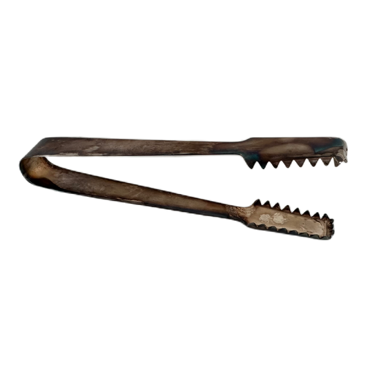 Silverfärgad istång från Mema EP Brass Sweden med en ordentlig patina.