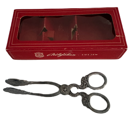 Kaktång i nysilver med originalförpackning från Nils Johan Amsterdam Sweden.